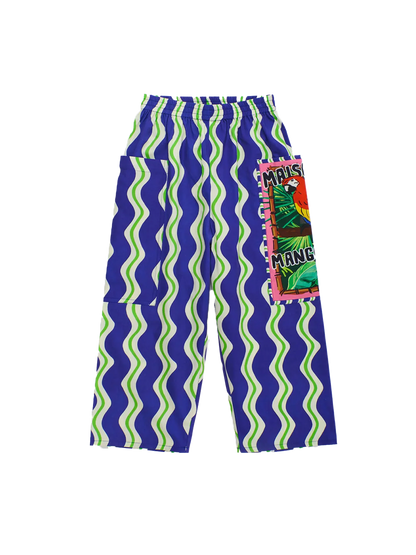 Loros Wavy Pants Navy Blue