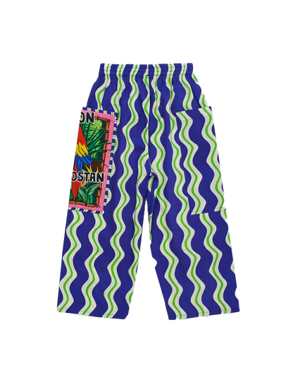 Loros Wavy Pants Navy Blue