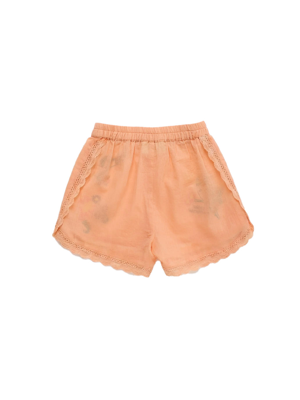 Birds Embroidered Shorts Orange