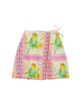 Birds Patchwork Skirt PARROT
