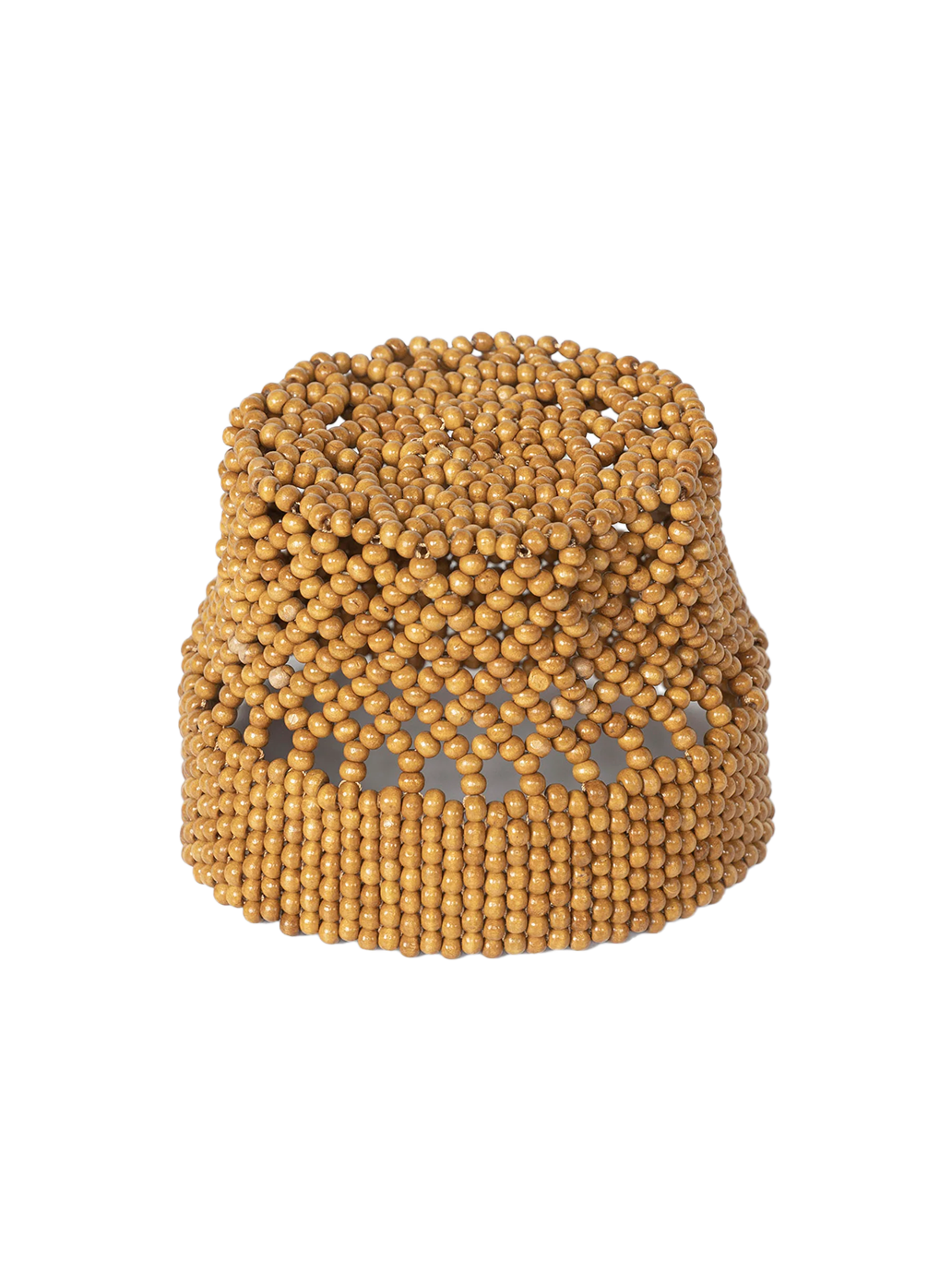 Wooden Beads Bucket OCHRE