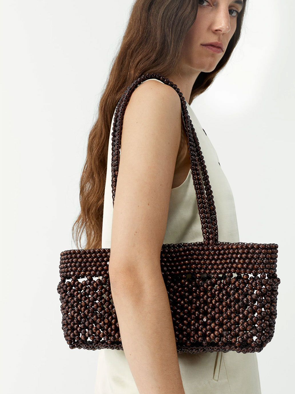 Wooden Beads Mini Bag