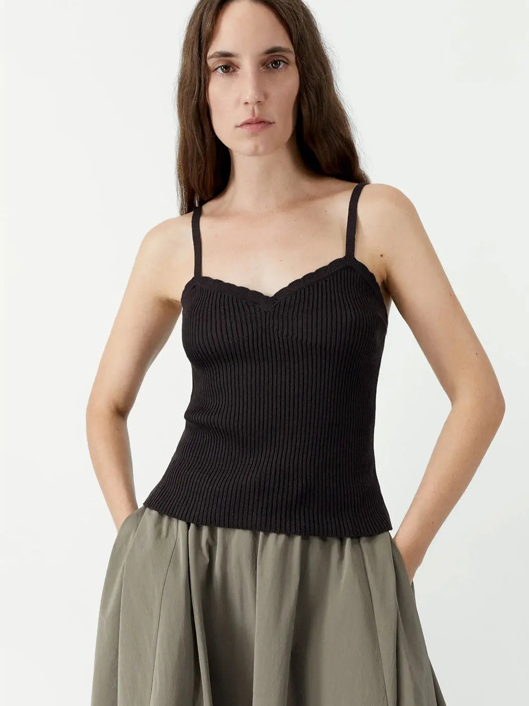 Cotton & Silk Ribbed Tank Top Cordera BEBE Concept 