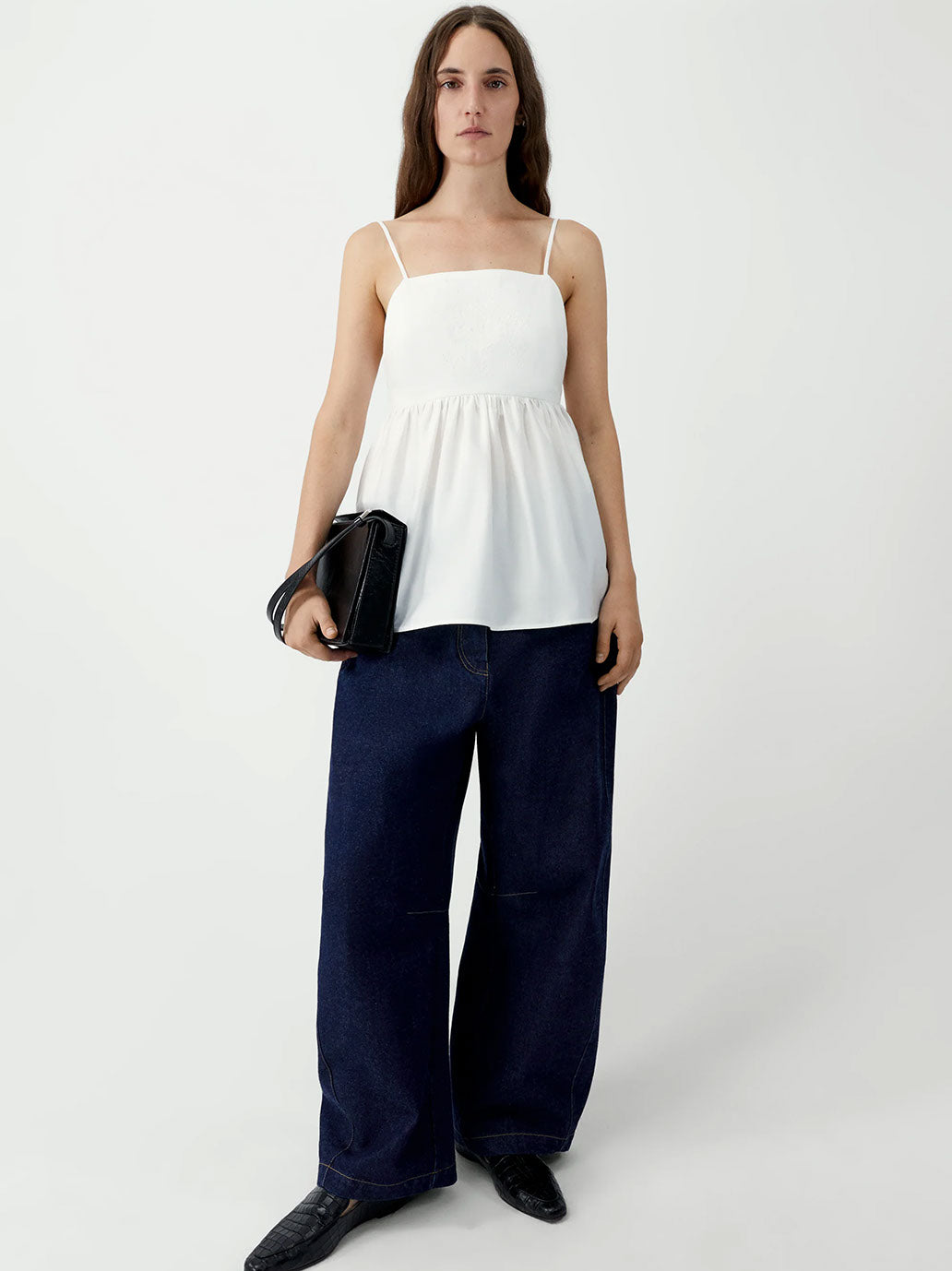 Cotton Embroidered Top WHITE