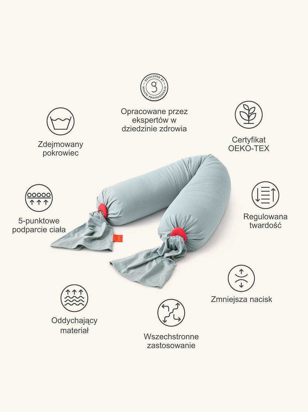 Poduszka ciążowa Pregnancy Pillow EUCALYPTUS