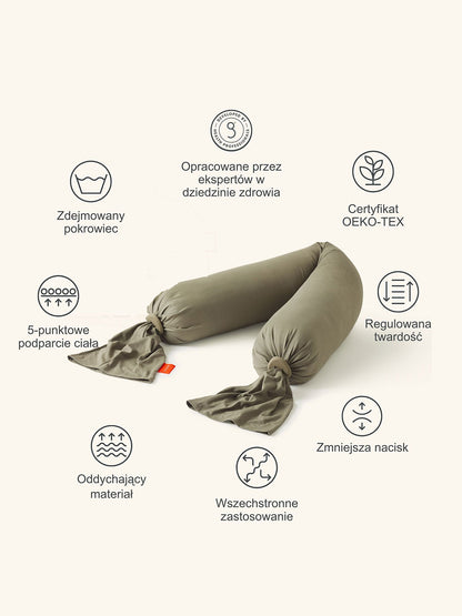 Poduszka ciążowa Pregnancy Pillow DUSTY OLIVE