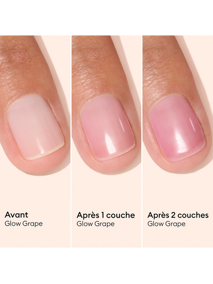 Ošetřující lak na nehty Active Glow GLOW GRAPE
