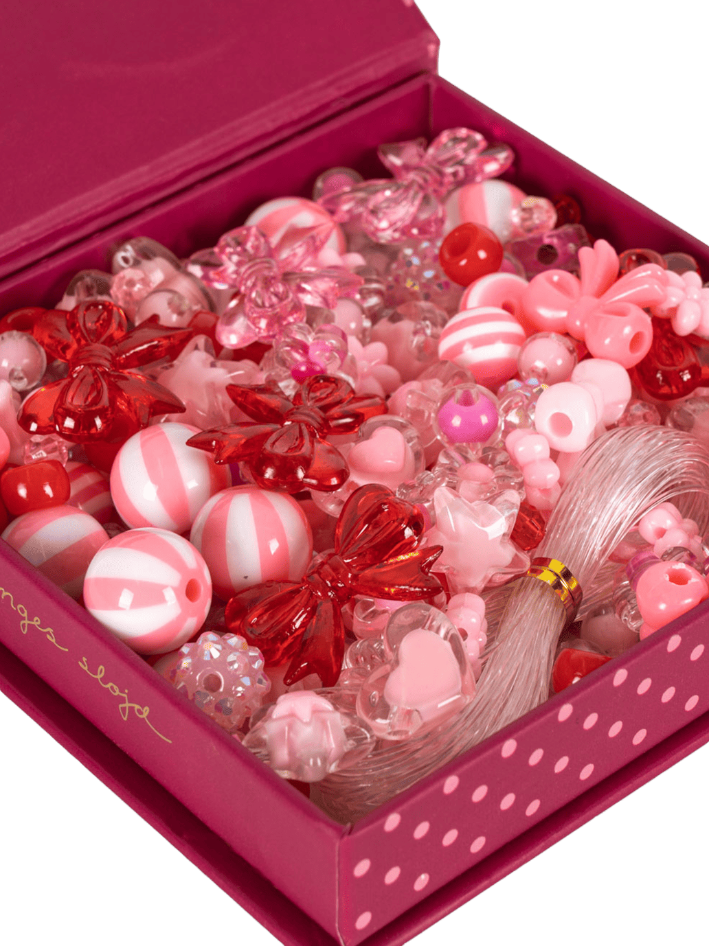 Koraliki do nawlekania PINK