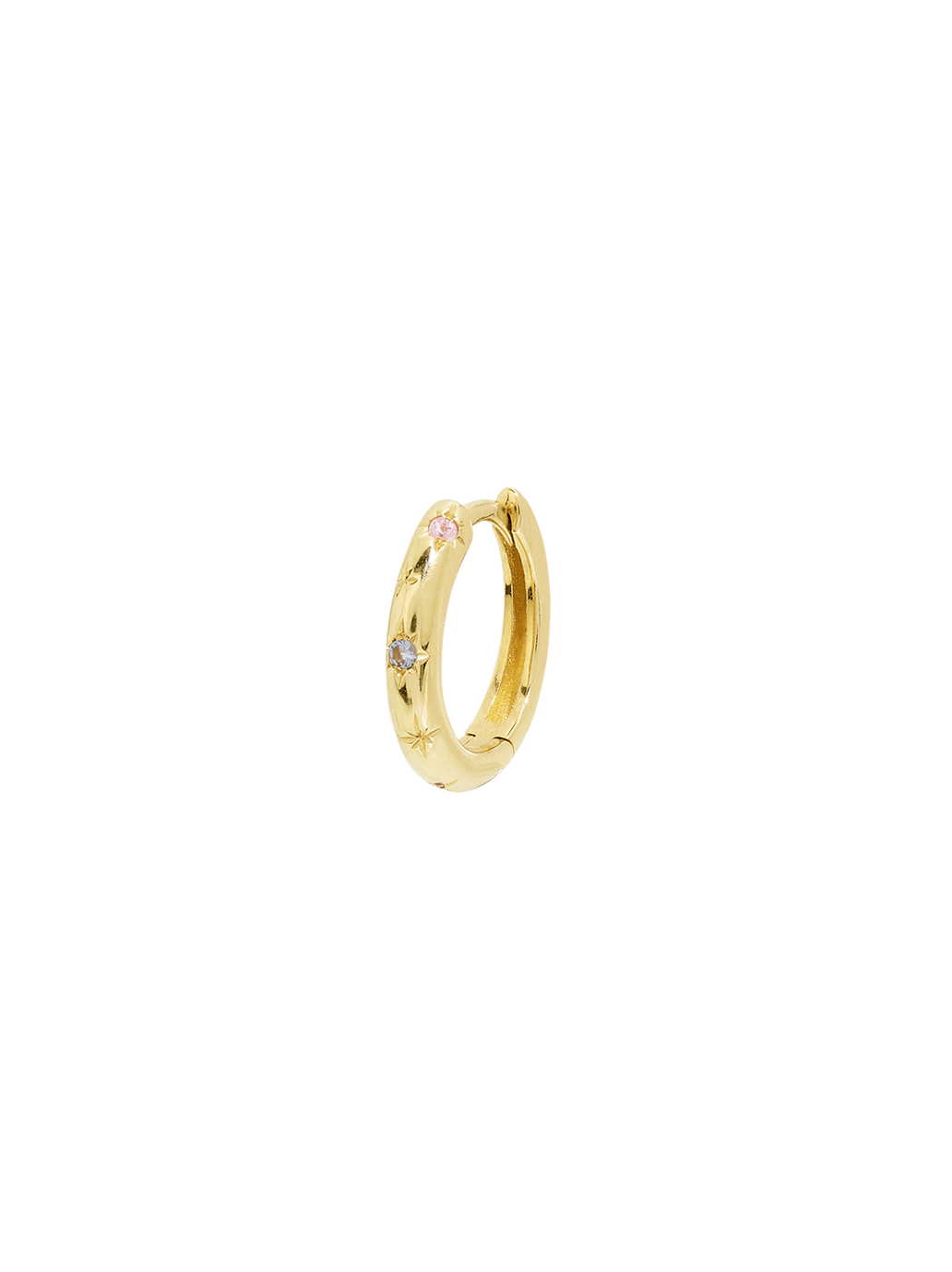 Orecchino singolo ad anello interstellare 14K GOLD