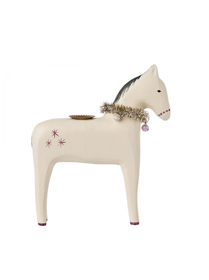 Drewniany świecznik konik Christmas Horse Large Maileg BÉBÉ Concept
