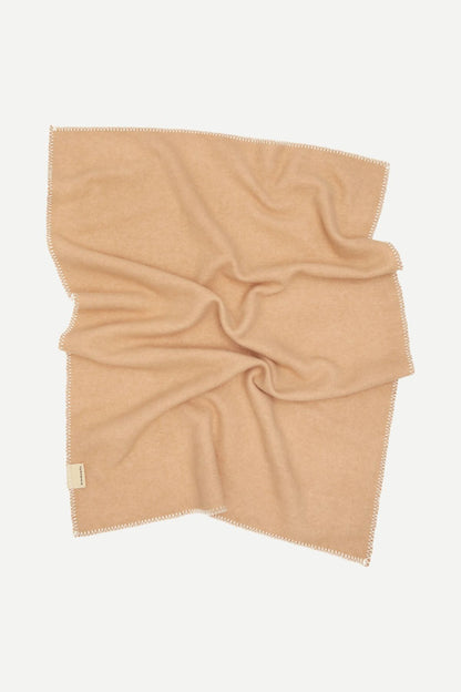 Kocyk z wełny merino Two-Tone Biniblanket ROSE / CAMEL