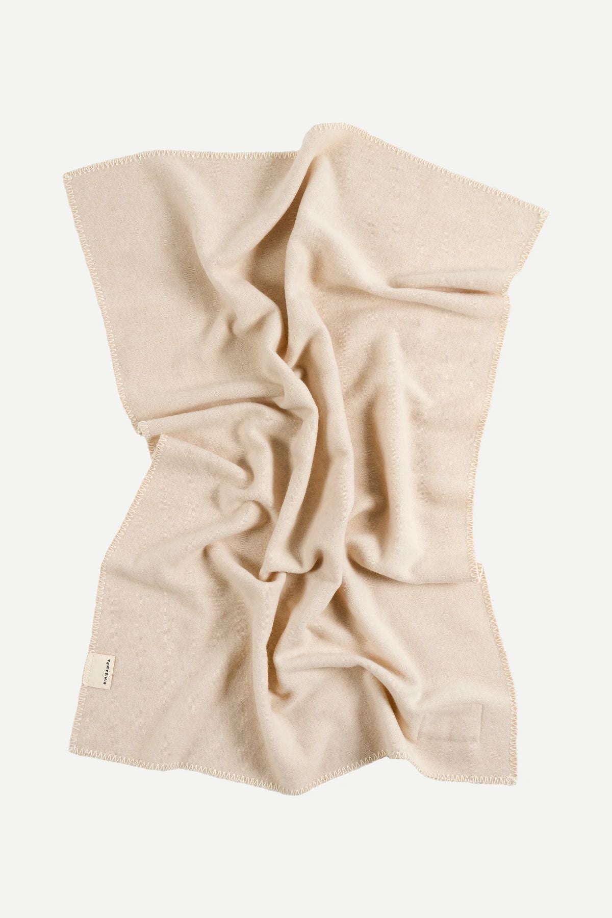 Kocyk z wełny merino Two-Tone Biniblanket CAMEL / ECRU