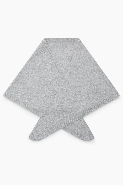 Bandana z kaszmiru i merino Breeze Light Grey Melange LIGHT GREY MELANGE