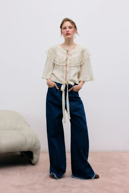 Ammi Woman Blouse Ecru The New Society BEBE Concept 