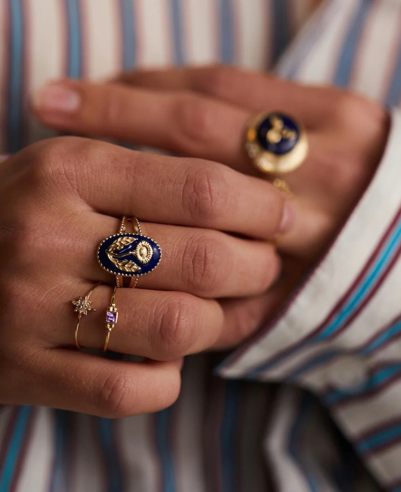 Pierścionek Purple Honeysuckle Ring 14k Gold