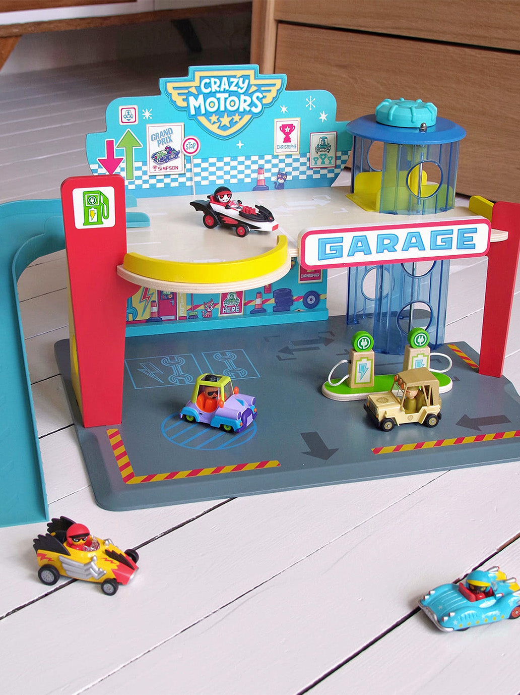 Warsztat samochodowy Crazy Motors Djeco BÉBÉ Concept 