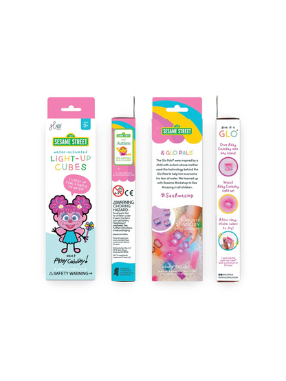 Kostki sensoryczne świecące w wodzie Ulica Sezamkowa Glo Pals BÉBÉ Concept 