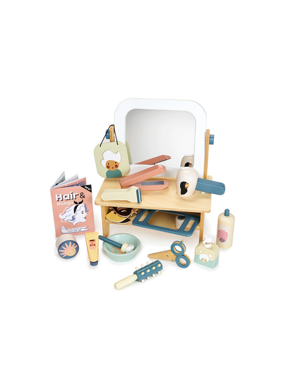 Drewniany salon fryzjerski Tender Leaf Toys BÉBÉ Concept
