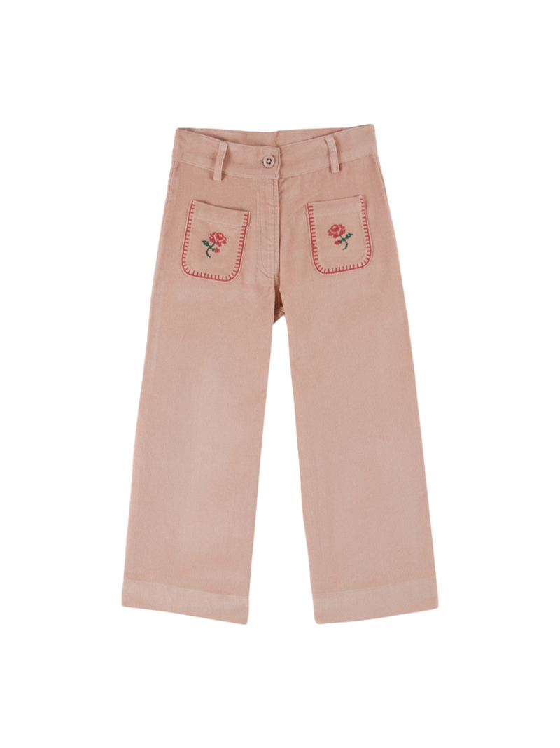 Spodnie Embroidered velvet pants Emile et Ida BÉBÉ Concept 