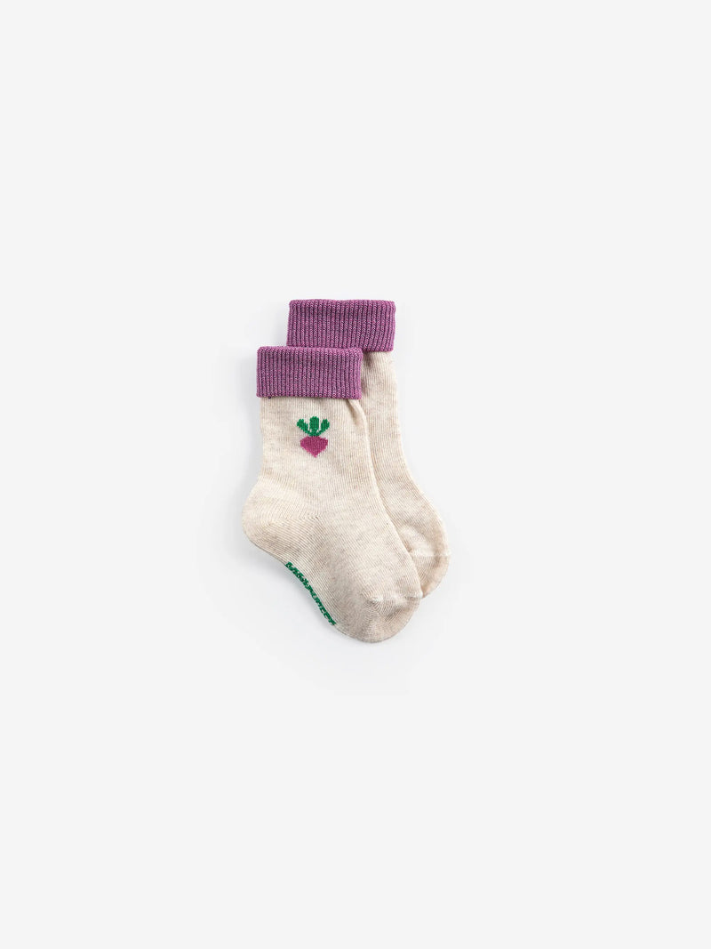 Pixel Sugar beet short socks pack x 2 Bobo Choses BEBE Concept 