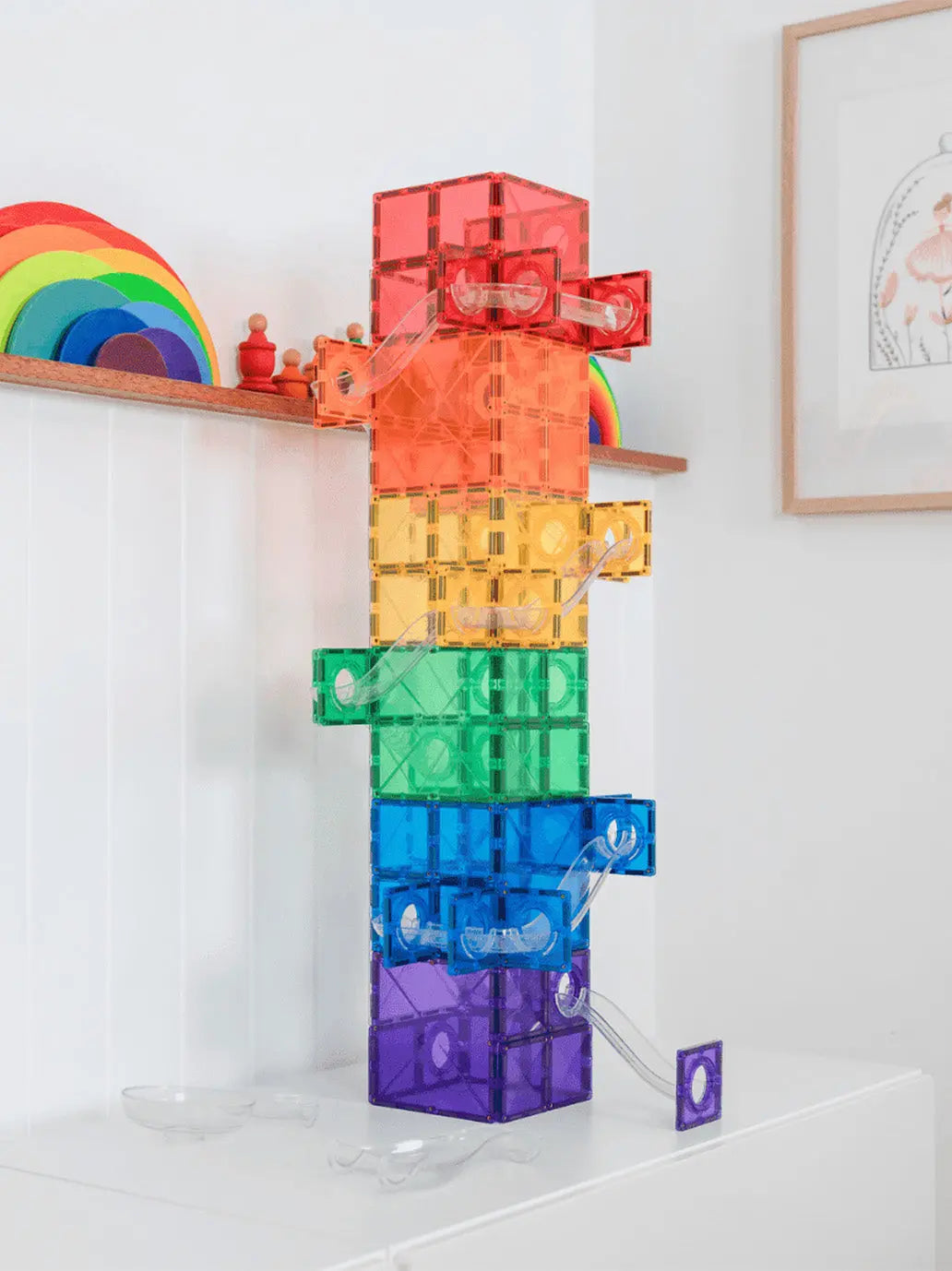 Klocki magnetyczne kulodrom Super Ball Run Pack Connetix BÉBÉ Concept 