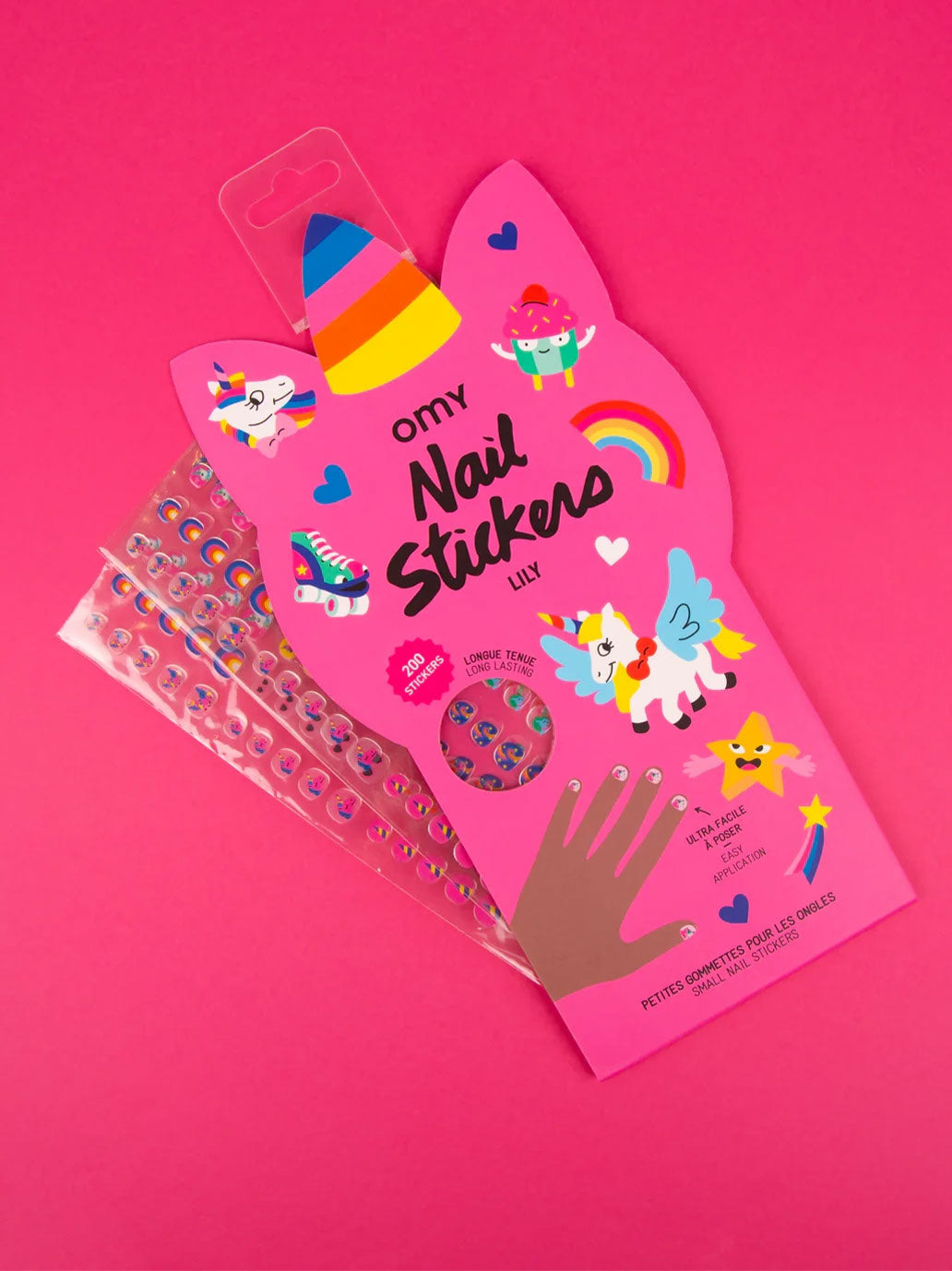 Naklejki na paznokcie dla dzieci 200 sztuk OMY BÉBÉ Concept 