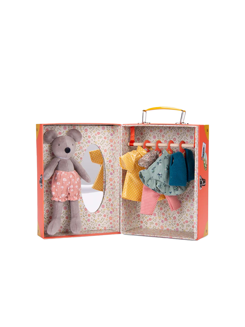 Walizka z garderobą i przytulanką Moulin Roty BÉBÉ Concept 