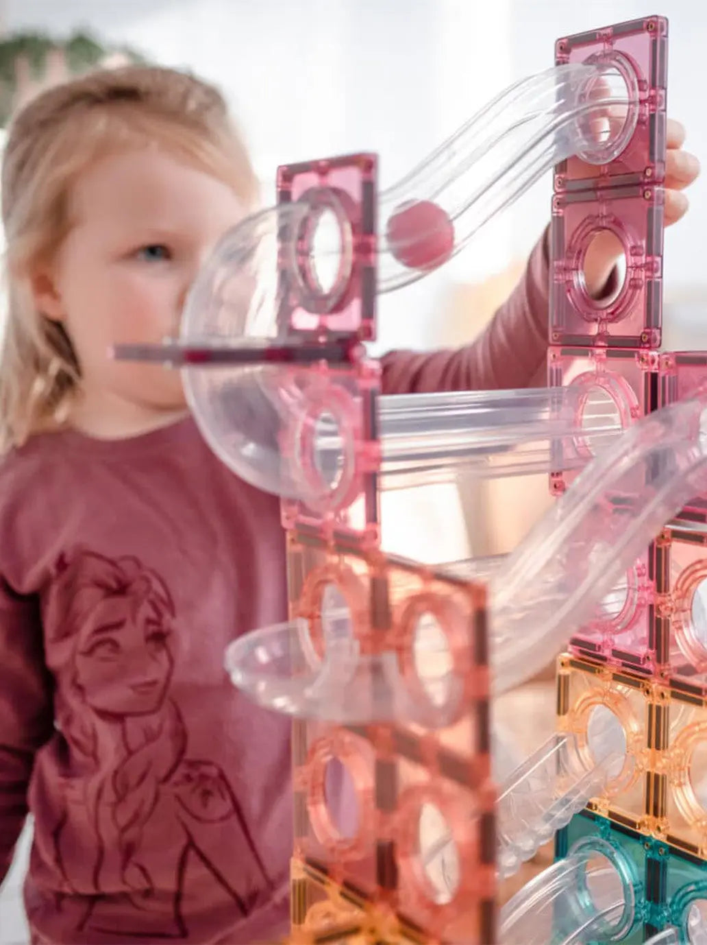 Klocki magnetyczne kulodrom Pastel Ball Run Pack Connetix BÉBÉ Concept 