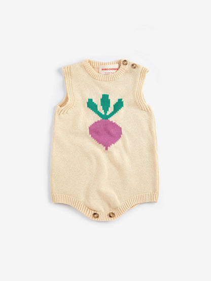 Pixel Sugar Beet knitted romper Bobo Choses BEBE Concept 