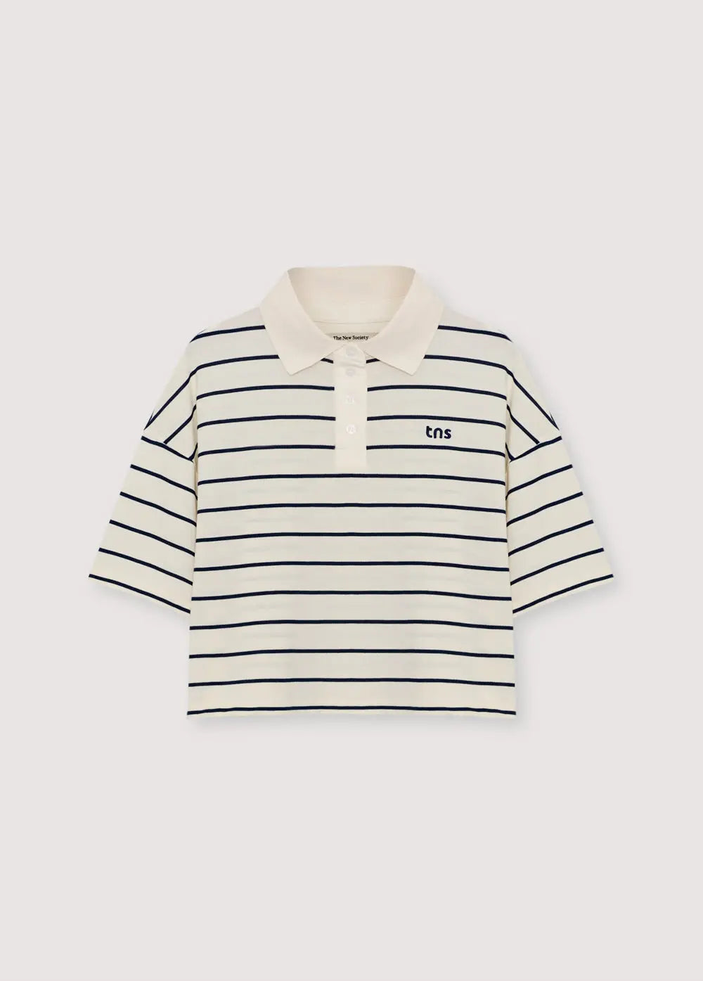 Acacia Woman Polo Ecru Stripes The New Society BEBE Concept 