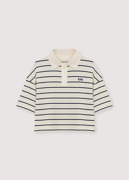Acacia Woman Polo Ecru Stripes The New Society BEBE Concept 
