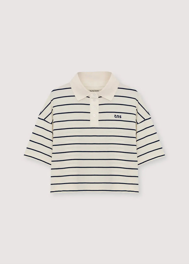 Acacia Woman Polo Ecru Stripes The New Society BEBE Concept 