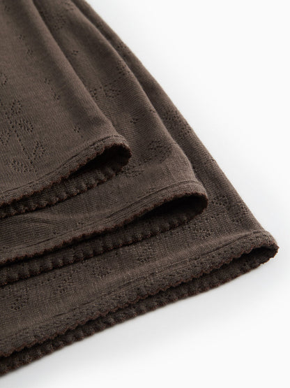 Kocyk niemowlęcy z wełny merino Alida Pointelle MarMar Copenhagen BÉBÉ Concept 