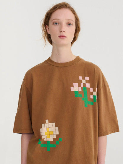 Pixel Flowers oversize T-shirt Bobo Choses BEBE Concept 