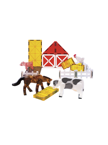 Klocki magnetyczne Farm Animals 25 el. Magna-Tiles BÉBÉ Concept