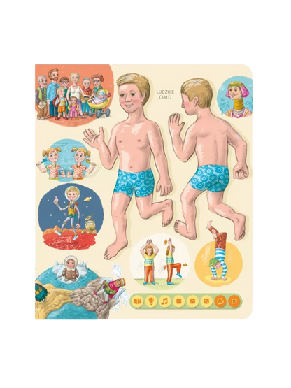 Ciało człowieka. Książka interaktywna Albi BÉBÉ Concept 