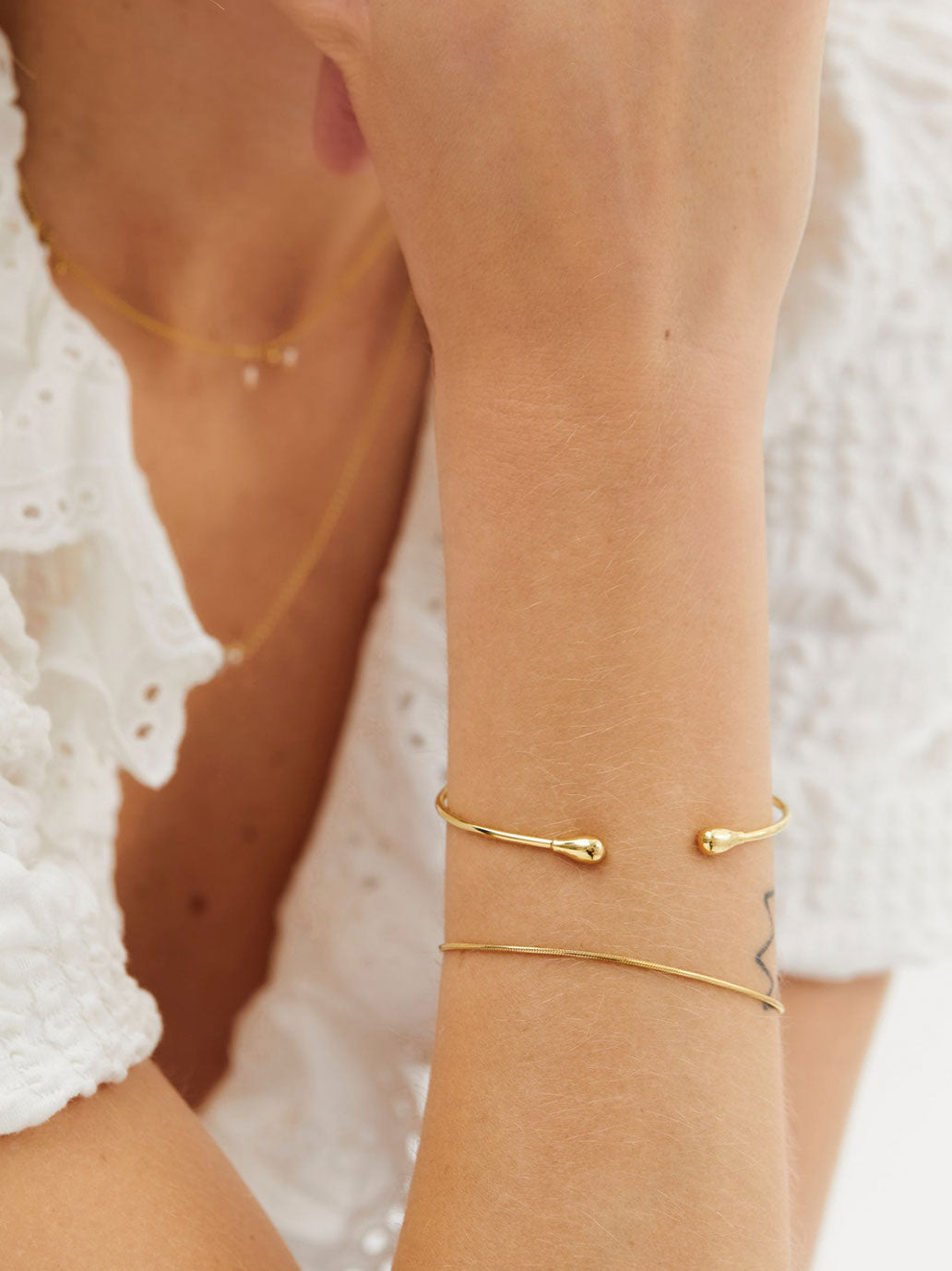 Bransoletka Drop cuff bracelet GOLDPLATED