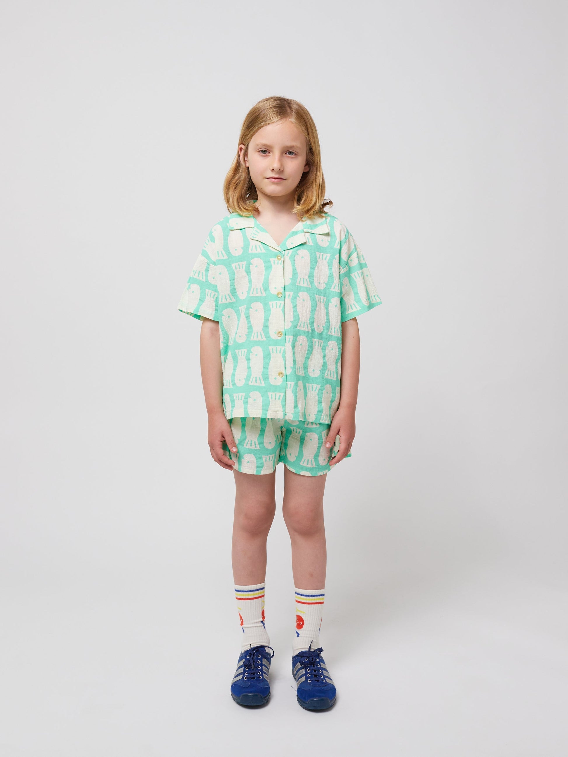Spodenki Lucky Fish all over woven shorts Bobo Choses BÉBÉ Concept 
