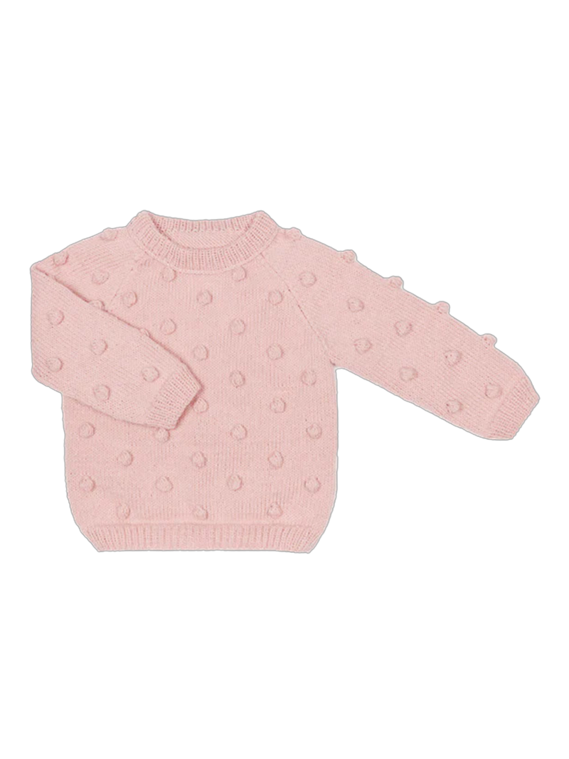 Sweterek popcorn z wełny merino Mille Family BÉBÉ Concept 