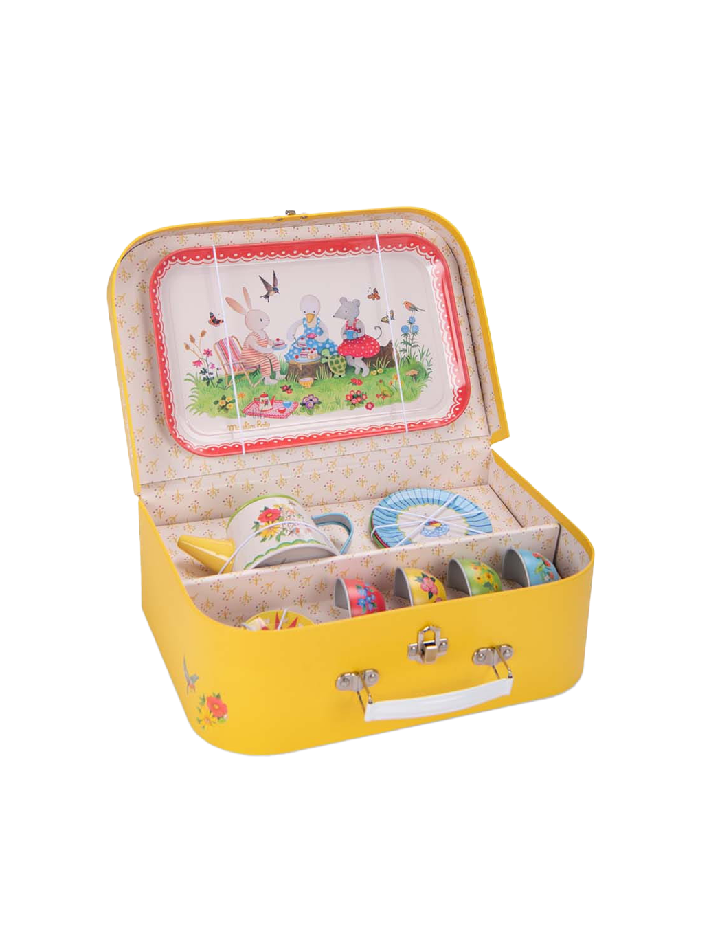 Metalowy zestaw do herbaty w kuferku Moulin Roty BÉBÉ Concept 