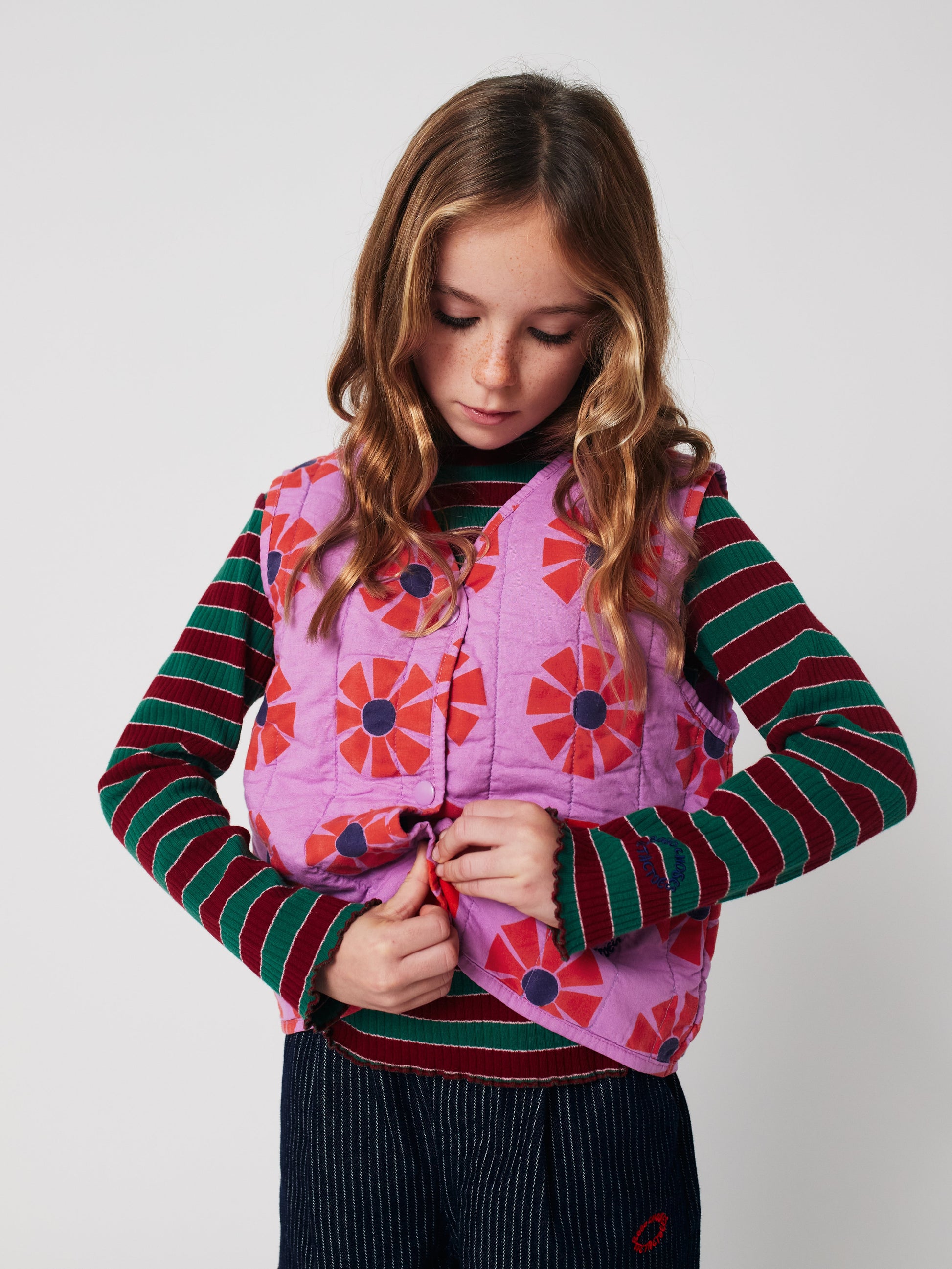 Kaleidoscope all over quilted woven vest Kids Bobo Choses BÉBÉ Concept 