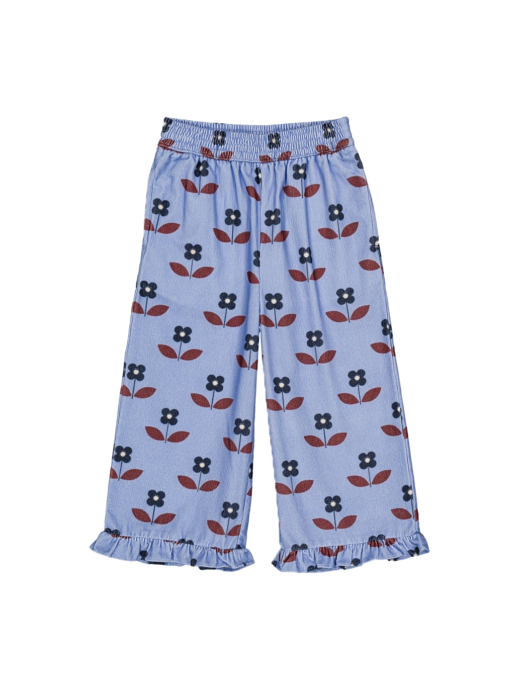 Spodnie Malika pants Flora blue Hello Simone BÉBÉ Concept 