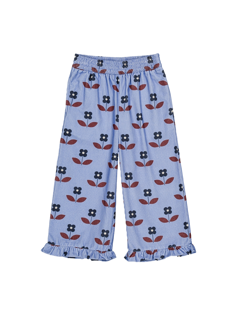 Spodnie Malika pants Flora blue Hello Simone BÉBÉ Concept 