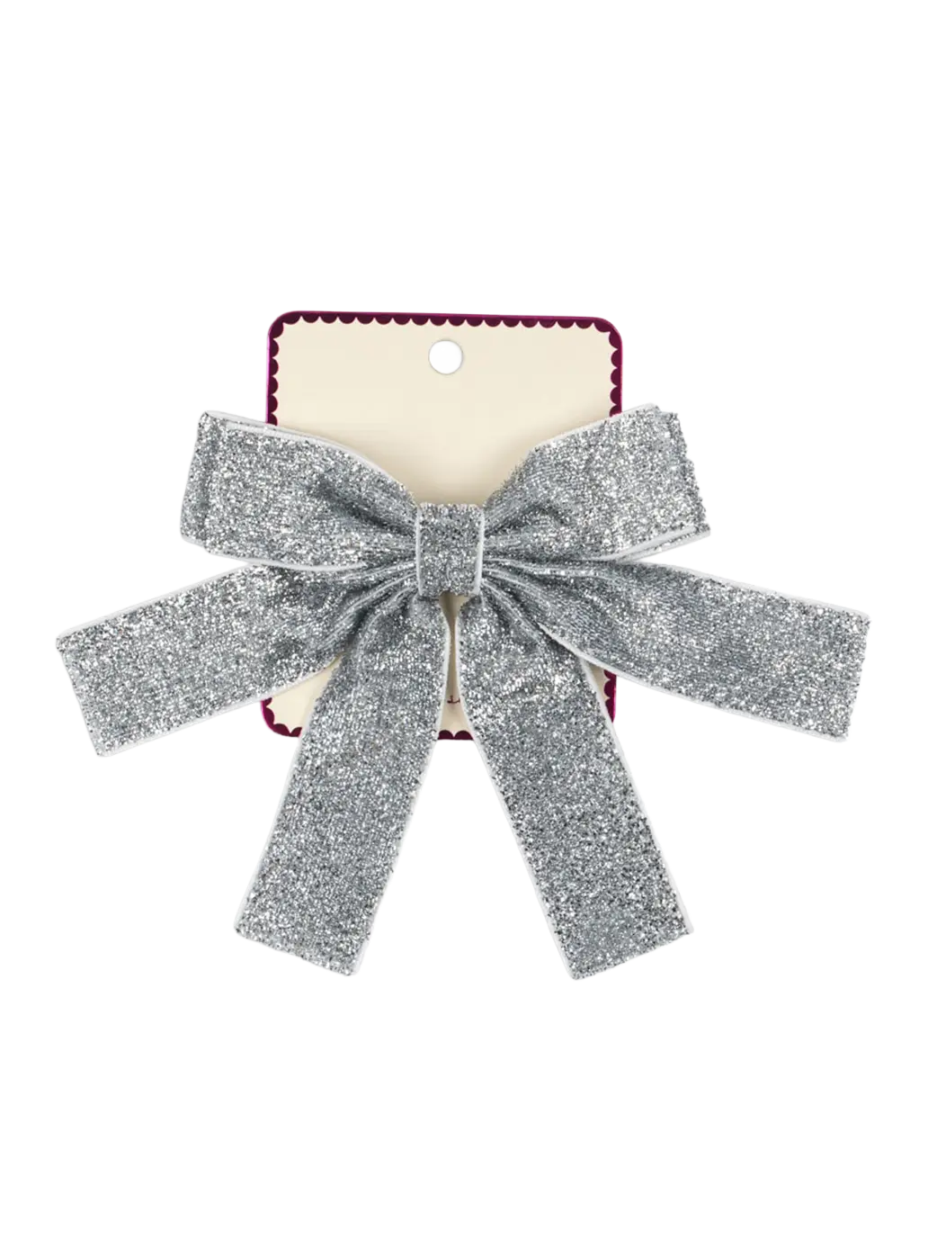 Spinka do włosów z kokardą Glitter Velvet Barette Konges Slojd BÉBÉ Concept 