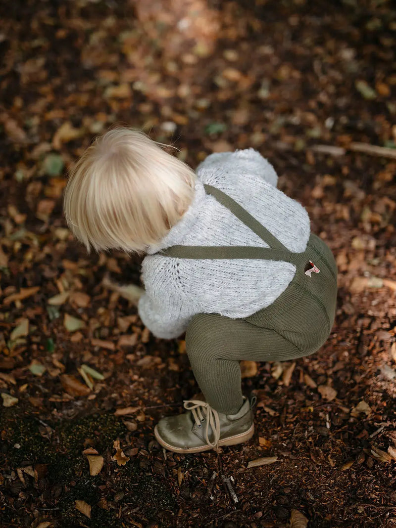 rajstopy z organicznej bawełny z szelkami w stylu vintage Silly Silas BÉBÉ Concept