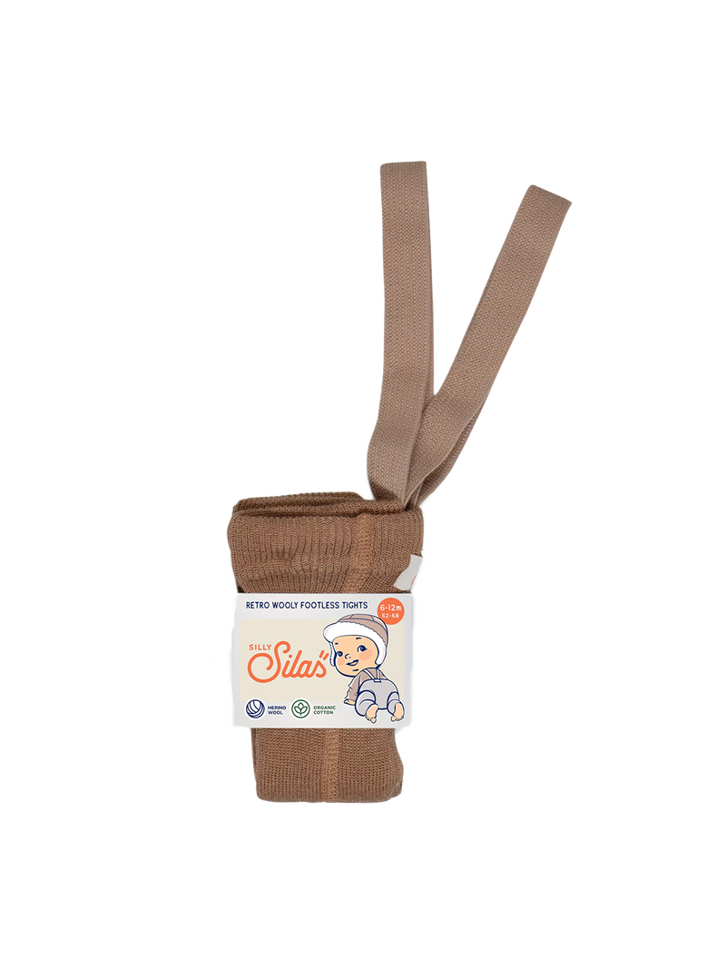 legginsy z wełną merino na szelkach w stylu vintage Silly Silas BÉBÉ Concept