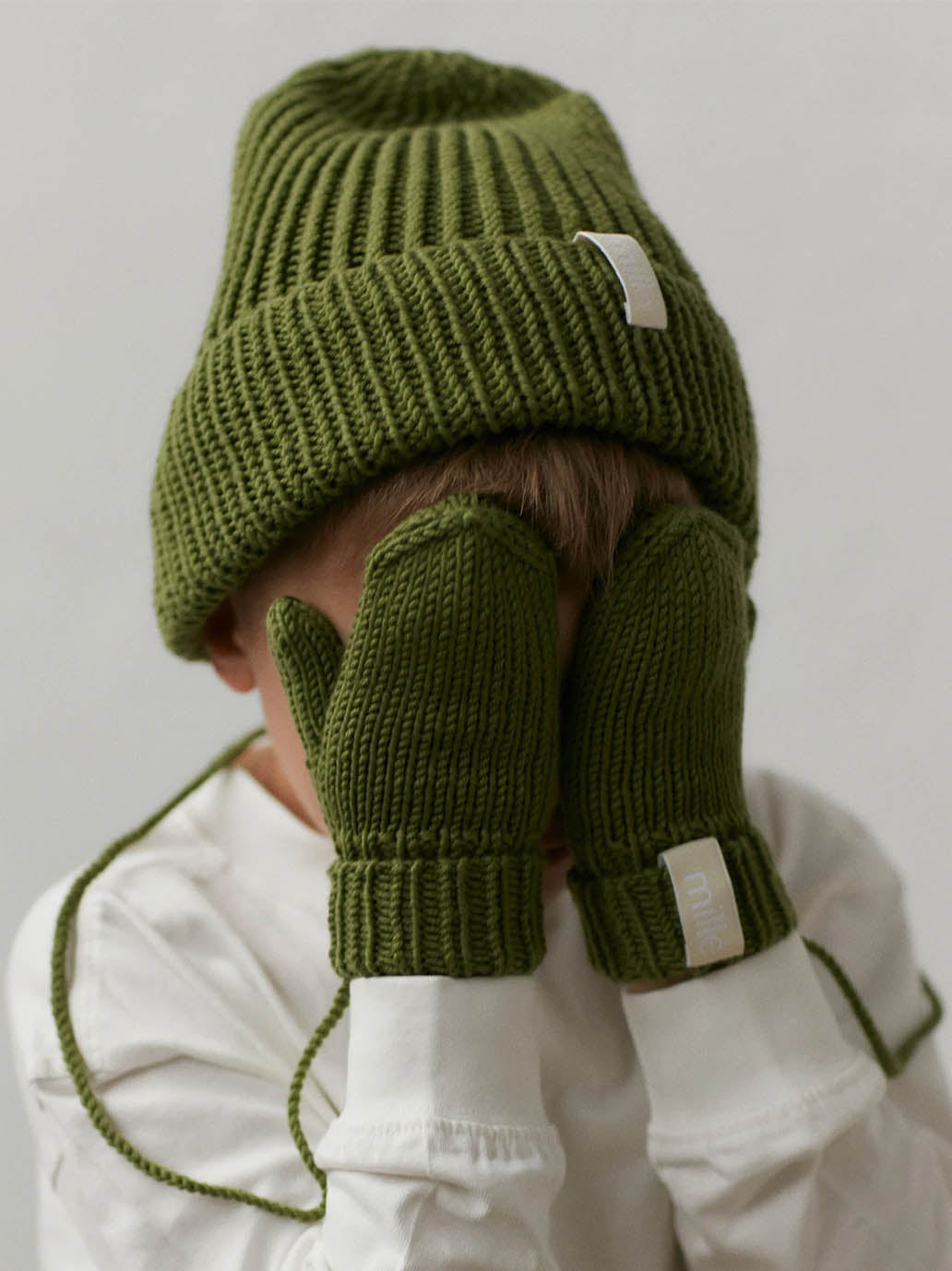 rękawiczki jednopalczaste z wełny merino Mille Family BÉBÉ Concept