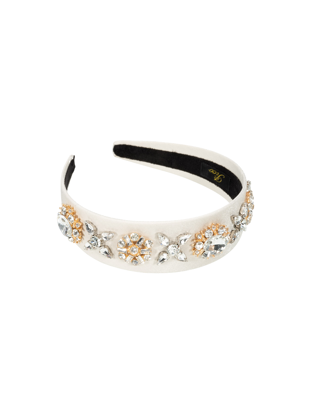 Ozdobna opaska do włosów z kryształami Caren Headband WHITE