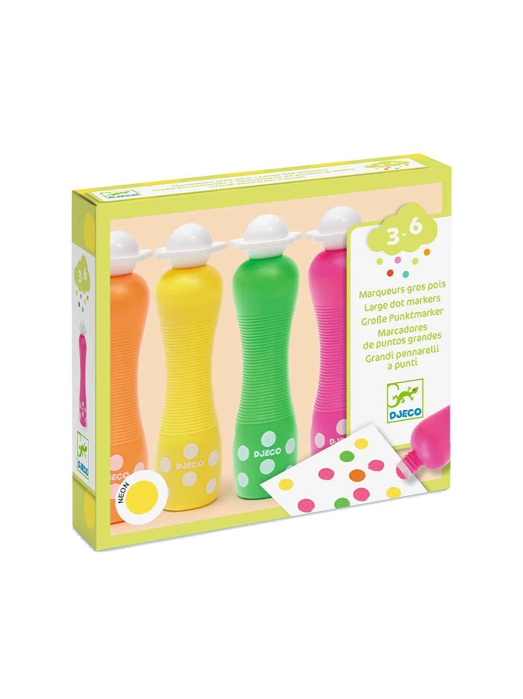 Markery stempelkowe 4 kolory Djeco BÉBÉ Concept 