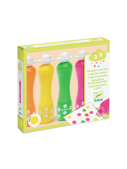 Markery stempelkowe 4 kolory Djeco BÉBÉ Concept 